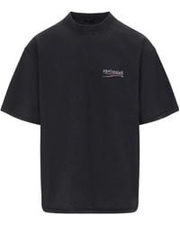 Balenciaga - Logo Printed Crewneck T-Shirt - Lyst