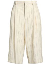 Marni - Loose Striped Cropped Wool Pants - Lyst