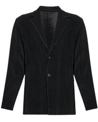 Homme Plissé Issey Miyake - Plissé-Effect Notched-Lapel Jacket - Lyst