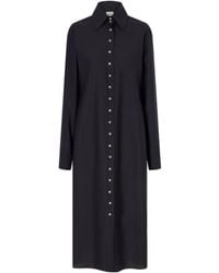 KHAITE - Ivanna Silk And Cotton-Blend Midi Dress - Lyst