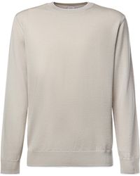 Eleventy - Crew Neck Knitted Sweater - Lyst