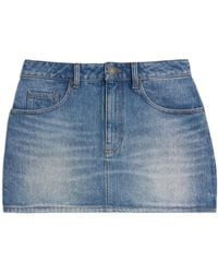 Ami Paris - Denim Mini Skirt - Lyst
