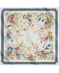 Dior - Iviera Toile De Jouy Floral Garden 90 Square Scarf - Lyst