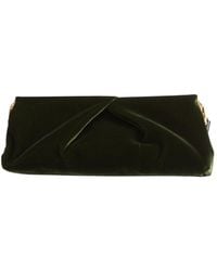 Dries Van Noten - Medium Pleated-Detail Velvet Clutch Bag - Lyst