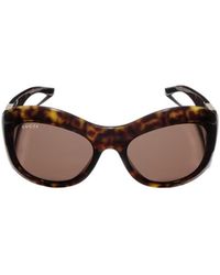 Gucci - Round Frame Sunglasses - Lyst