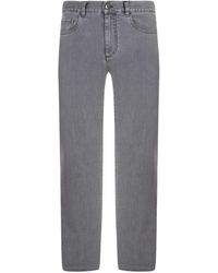 Canali - Jeans With Belt Loops - Lyst