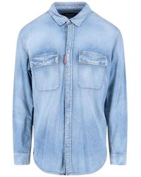 DSquared² - Long Sleeved Denim Shirt - Lyst