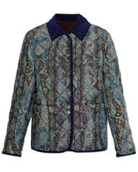 Etro - Paisley Quilted Down Jacket - Lyst
