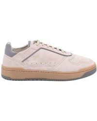 Brunello Cucinelli - Logo-Patch Suede Sneakers - Lyst