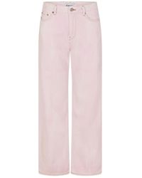Ganni - Jeans With Belt Loops - Lyst