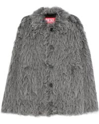 DIESEL - Textured Faux-Fur Casual Jacket - Lyst