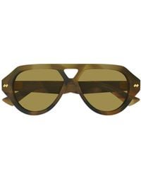 Bottega Veneta - Double Bridge Aviator Sunglasses - Lyst