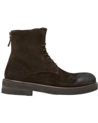 Marsèll - Parrucca Dark Leather Combat Boots - Lyst