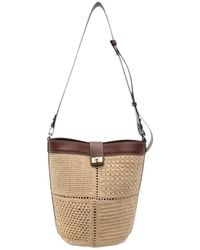 Anya Hindmarch - Patchwork Leather-Trim Bucket Bag - Lyst