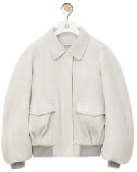 Loewe - Leather-Blend Bomber Jacket - Lyst
