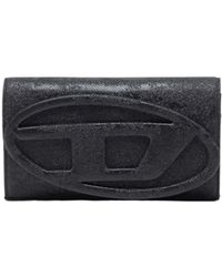 DIESEL - 1Dr Logo-Plaque Glitter Wallet - Lyst