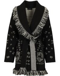 Alanui - Long-Sleeved Belted Cardigan - Lyst