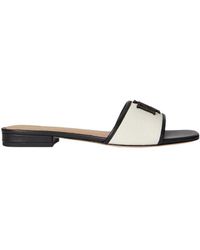 Ralph Lauren - Everly Real Leather Flat Sandals - Lyst
