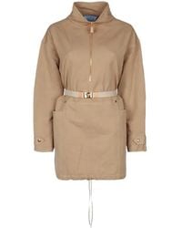 Prada - Half-Zipped Drawstring Jacket - Lyst