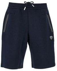EA7 - Logo-Patch Drawstring Shorts - Lyst