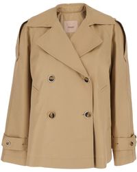 Twinset - Double-Breasted Short Coat - Lyst
