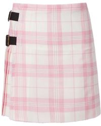 Vivienne Westwood - Plaid Wool-Blend Miniskirt - Lyst