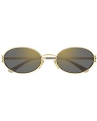 Gucci - Eyewear Oval Frame Sunglasses - Lyst