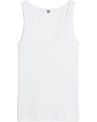 TOTEME - Totême Scoop-Neck Fine-Ribbed Tank Top - Lyst