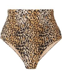 Melissa Odabash - Ruched Leopard-Print Bikini Briefs - Lyst