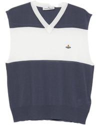 Vivienne Westwood - Sleeveless V-Neck Knit Top - Lyst