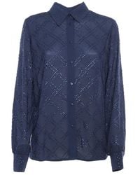 P.A.R.O.S.H. - P.A.R.O..H. Long Sleeved Embellished Shirt - Lyst