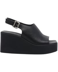 Vic Matié - Square-Toe Leather Sandals - Lyst