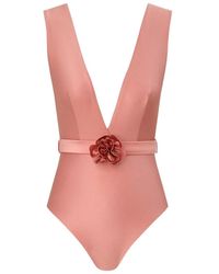 Zimmermann - Lucky Plunge Flower 1Pc Swimsuit - Lyst