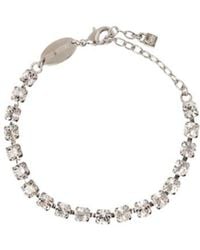 DSquared² - Crystal-Embellished Logo Charm Bracelet - Lyst