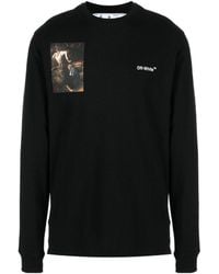 Off-White c/o Virgil Abloh - Caravaggio-Print Cotton Sweatshirt - Lyst