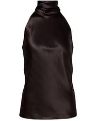 Ralph Lauren - Chilton Halterneck Silk-Blend Top - Lyst