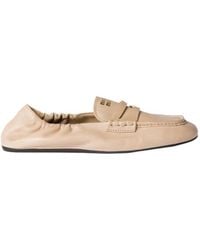 Miu Miu - Square Toe Loafers - Lyst