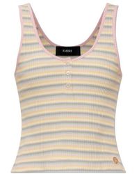 Amiri - Striped Tank Top - Lyst