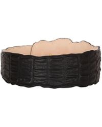 Balmain - Wide Crocodile-Print Leather Belt - Lyst