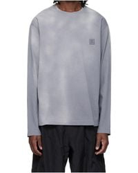 WOOYOUNGMI - Long-Sleeved Dyed Logo T-Shirt - Lyst