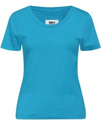 MM6 by Maison Margiela - Solid Color Minimalist T-Shirt - Lyst