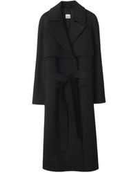 Burberry - Long Wool Cashmere Trench Coat - Lyst