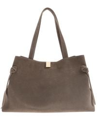 Yuzefi - Gyoza Tie-Detail Suede Tote Bag - Lyst