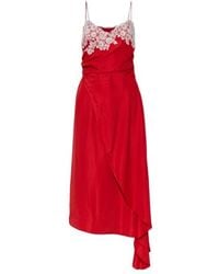 Moschino - Asymmetric Lace-Trim Dress - Lyst