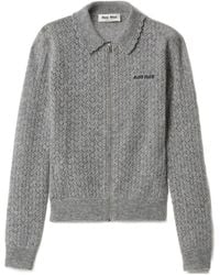 Miu Miu - Cashmere And Silk Cardigan - Lyst