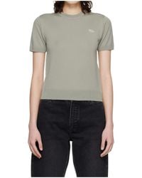 Maison Kitsuné - Short-Sleeved Wool Knit Sweater - Lyst
