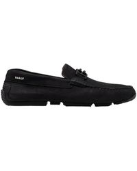 Bally - Logo Loafers - Lyst