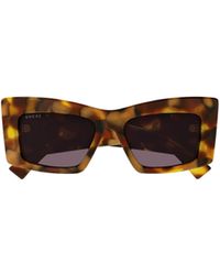 Gucci - Eyewear Rectangular Logo-Detail Sunglasses - Lyst