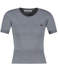 Vivienne Westwood - Orb Embroidered Knit Top - Lyst