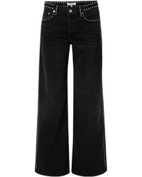 RE/DONE - Studded High-Rise Flared Jeans - Lyst